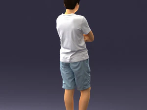 boy in shorts and t-shirt 0463 3d print ready 3D Print Model