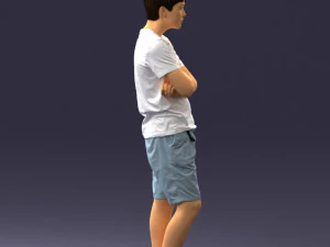boy in shorts and t-shirt 0463 3d print ready 3D Print Model