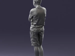 boy in shorts and t-shirt 0463 3d print ready 3D Print Model