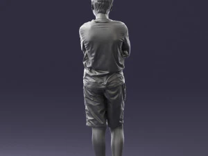 boy in shorts and t-shirt 0463 3d print ready 3D Print Model