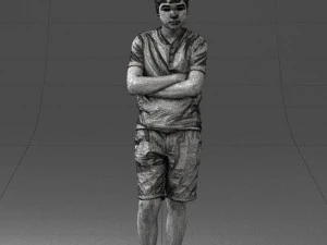 boy in shorts and t-shirt 0463 3d print ready 3D Print Model
