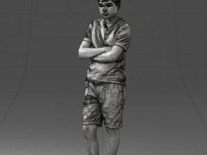 boy in shorts and t-shirt 0463 3d print ready 3D Print Model