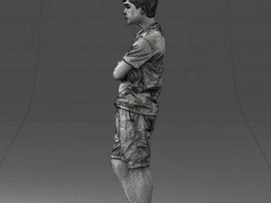 boy in shorts and t-shirt 0463 3d print ready 3D Print Model