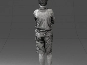 boy in shorts and t-shirt 0463 3d print ready 3D Print Model