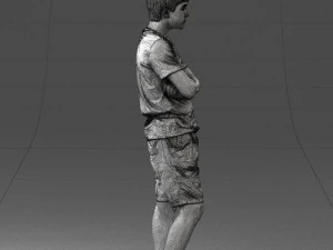boy in shorts and t-shirt 0463 3d print ready 3D Print Model