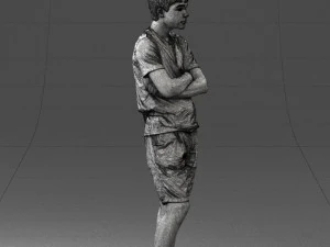 boy in shorts and t-shirt 0463 3d print ready 3D Print Model