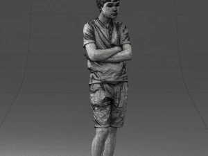 boy in shorts and t-shirt 0463 3d print ready 3D Print Model