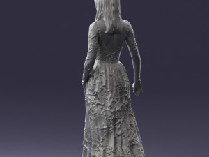 girl in light long dress 0461 3D 模型