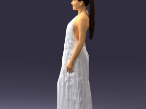 girl with braid long dress 0456 3d print ready 3D Print Model