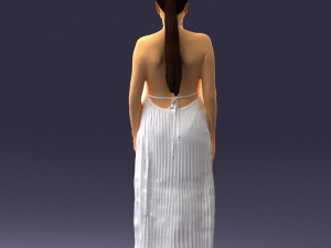 girl with braid long dress 0456 3d print ready 3D Print Model