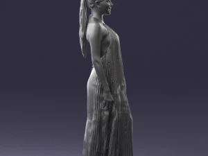 girl with braid long dress 0456 3d print ready 3D Print Model