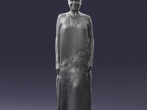 girl with braid long dress 0456 3d print ready 3D Print Model