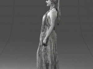 girl with braid long dress 0456 3d print ready 3D Print Model