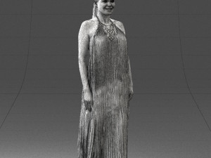 girl with braid long dress 0456 3d print ready 3D Print Model