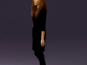 woman in black brown hair 0453 3d print ready 3D Print Model