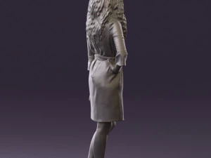 woman in black brown hair 0453 3d print ready 3D Print Model