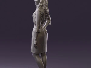 woman in black brown hair 0453 3d print ready 3D Print Model