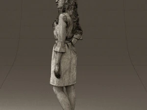 woman in black brown hair 0453 3d print ready 3D Print Model