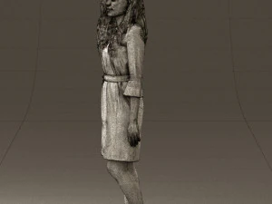 woman in black brown hair 0453 3d print ready 3D Print Model