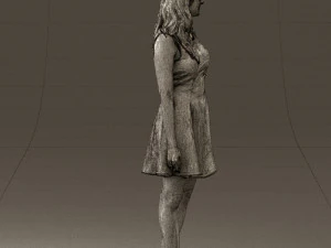 woman in white dress 0451 3D Model