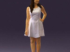woman in white dress 0451 3d print ready 3D Print Model