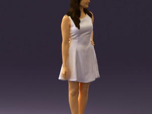 woman in white dress 0451 3d print ready 3D Print Model