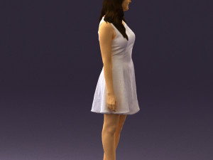 woman in white dress 0451 3d print ready 3D Print Model