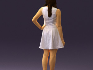 woman in white dress 0451 3d print ready 3D Print Model