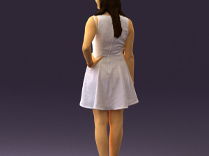 woman in white dress 0451 3d print ready 3D Print Model