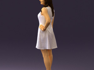 woman in white dress 0451 3d print ready 3D Print Model