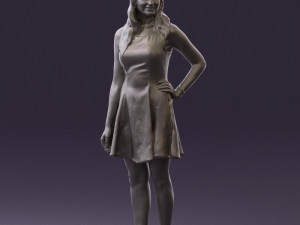 woman in white dress 0451 3d print ready 3D Print Model