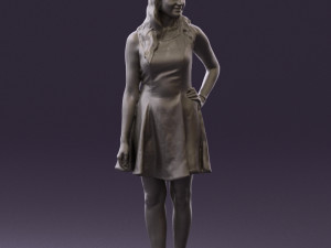 woman in white dress 0451 3d print ready 3D Print Model