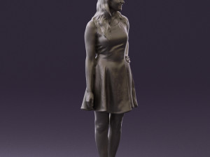 woman in white dress 0451 3d print ready 3D Print Model
