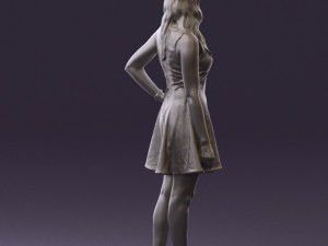 woman in white dress 0451 3d print ready 3D Print Model