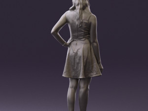 woman in white dress 0451 3d print ready 3D Print Model