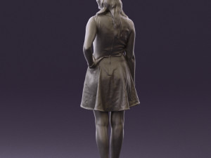 woman in white dress 0451 3d print ready 3D Print Model