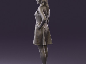 woman in white dress 0451 3d print ready 3D Print Model