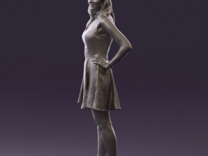 woman in white dress 0451 3d print ready 3D Print Model