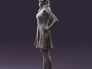 woman in white dress 0451 3d print ready 3D Print Model