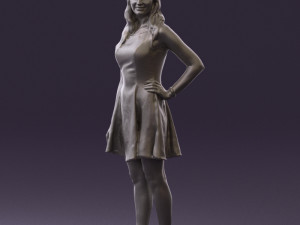 woman in white dress 0451 3d print ready 3D Print Model