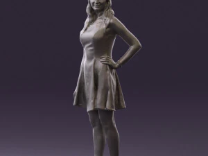 woman in white dress 0451 3d print ready 3D Print Model