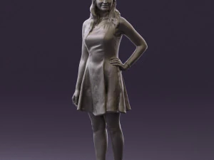 woman in white dress 0451 3d print ready 3D Print Model