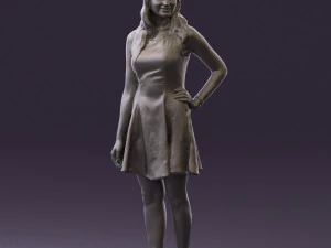 woman in white dress 0451 3d print ready 3D Print Model