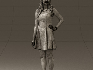 woman in white dress 0451 3d print ready 3D Print Model