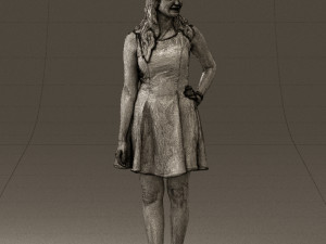 woman in white dress 0451 3d print ready 3D Print Model