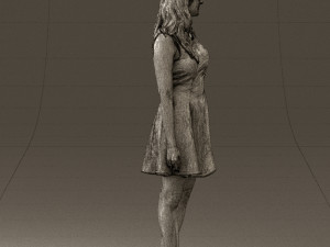 woman in white dress 0451 3d print ready 3D Print Model