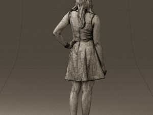 woman in white dress 0451 3d print ready 3D Print Model