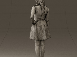 woman in white dress 0451 3d print ready 3D Print Model