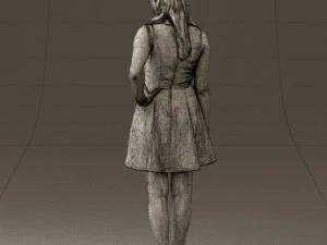 woman in white dress 0451 3d print ready 3D Print Model