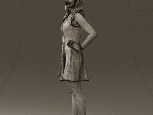woman in white dress 0451 3d print ready 3D Print Model
